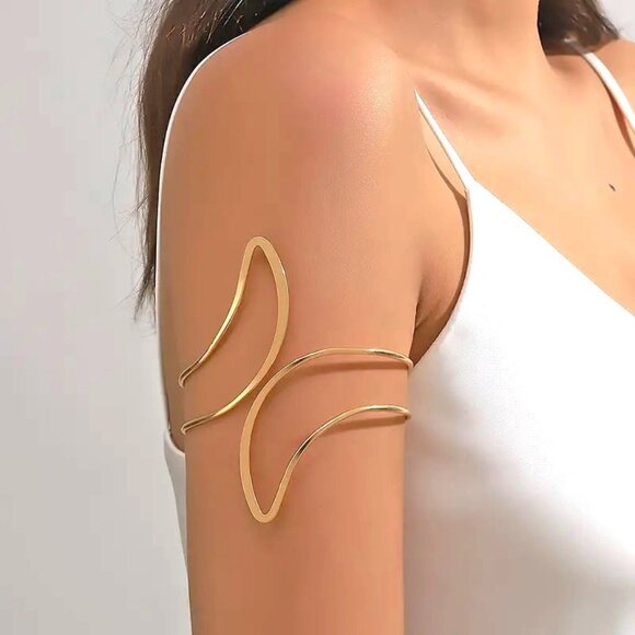 Upper Arm Cuff Bracelet Jewelry - Upper Arm Cuff Bracelet Boho Hippie Armlet Greek Gpddess Simple Egyptian Unique